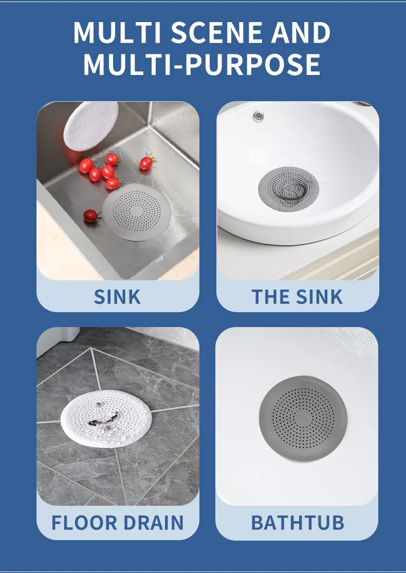 Dusche Bodenablauf Haar Stopper Catcher Küche Waschbecken Stecker Anti-blocking Badewanne Sieb Kanalisation Vorfluter Filter Bad Lieferungen – Detail 11