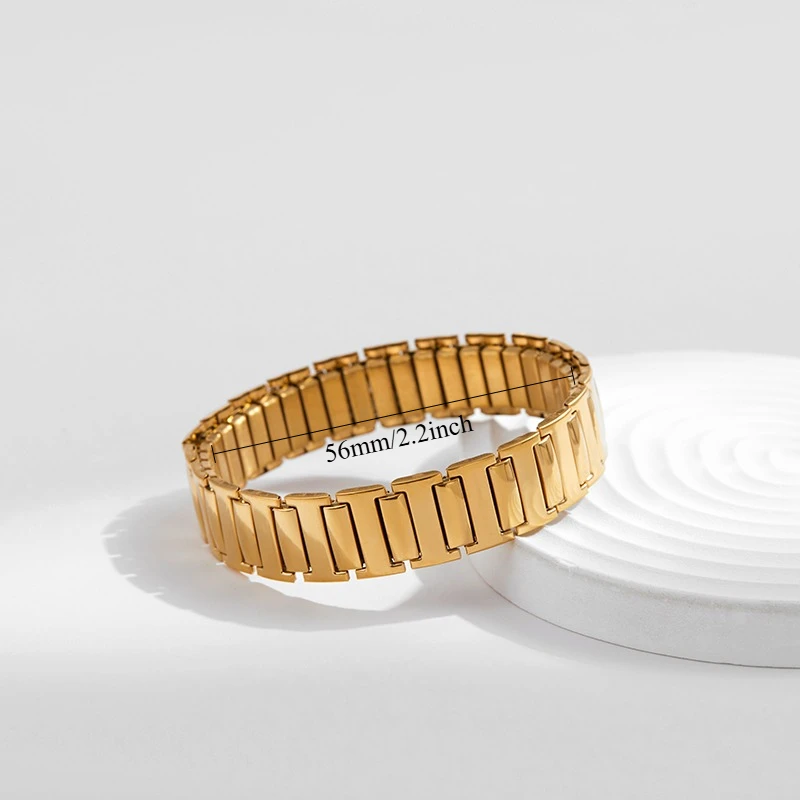 PRISCA | Neue Perle Elastisches Armband Frauen Edelstahl Vergoldet Hip Hop Schmuck Großhandel – Detail 16