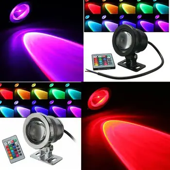 15W RGB LED 투광 조명 잠수정 LED 정원 장식 야외 물고기 탱크 Piscina 수영장 연못 조명, DC 12V 85-265V