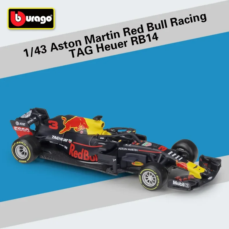 Bburago 1:43 2018 Aston Martin Red Bull Racing Tag Heuer Rb14 Racing Lega Diecast Model Car Collection Giocattoli Regalo B825