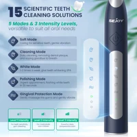 Sejoy JS10-1 Electric Sonic Toothbrush with 10 pcs Replacement Heads Rechargeable Waterproof Electronic Tooth Brushes 2