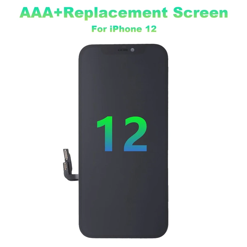 

ЖК-дисплей для Iphone, 12 дюймов, ЖК-дисплей, сенсорный экран, дигитайзер в сборе, без битых пикселей
