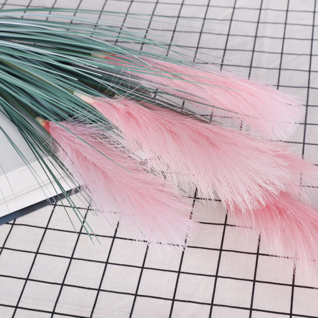 Reed Grass Dog's Tail Grass Spring Wedding Party Living Room Home Decoration Flower Arrangement Diy Fake Reed Bouquet