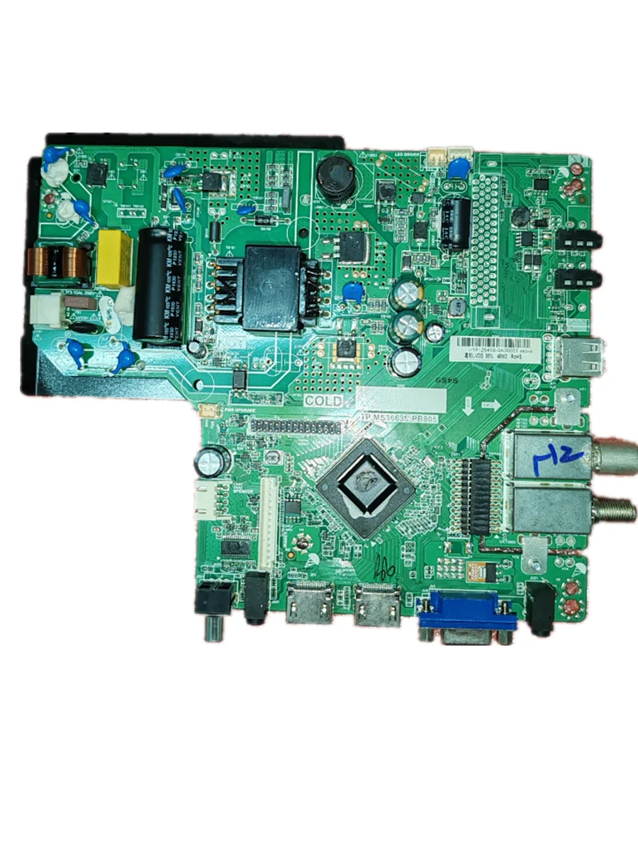 TP.MS3663S.PB805 Physical photo of the three in one LED TV motherboard