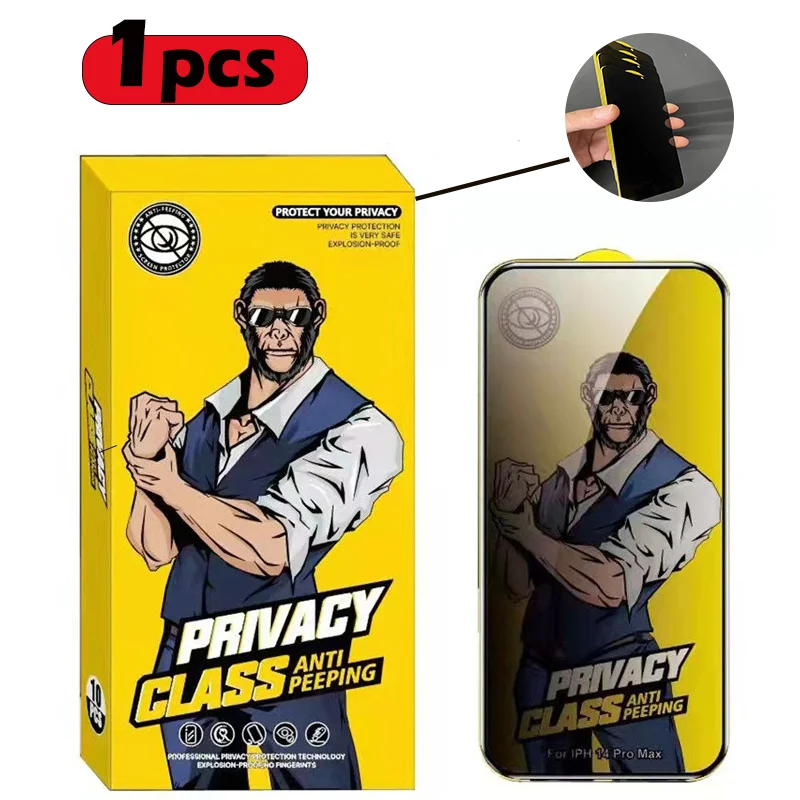 1-4Pcs Gorilla Privacy Screen Protector Per Iphone 14 13 11 12 Pro Max Vetro Protettivo Anti-Spia Per Iphone 15 Pro X Xr Xs Max