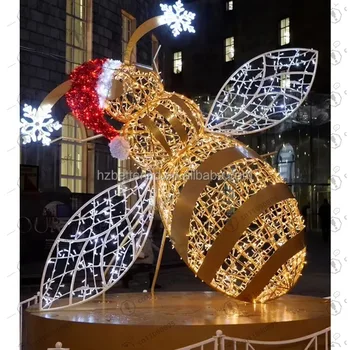 High-quality oversized LED honeycomb pattern outdoor Christmas street / shopping center / amusement park decorative lights