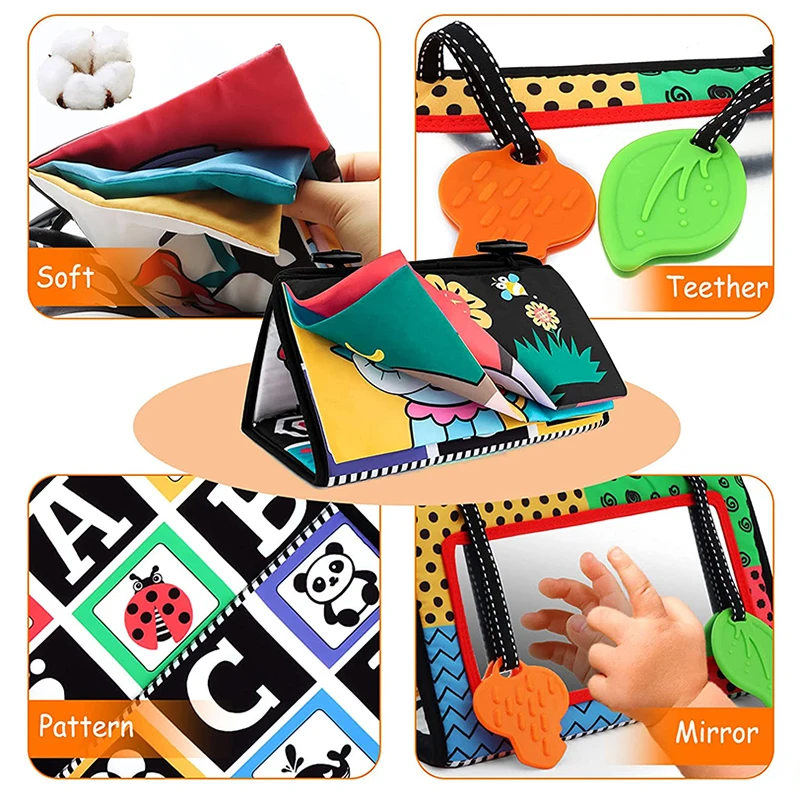 Espejo Montessori para bebés y niños pequeños, juguete sensorial de  desarrollo irrompible, espejo de suelo, actividades de regalo - AliExpress