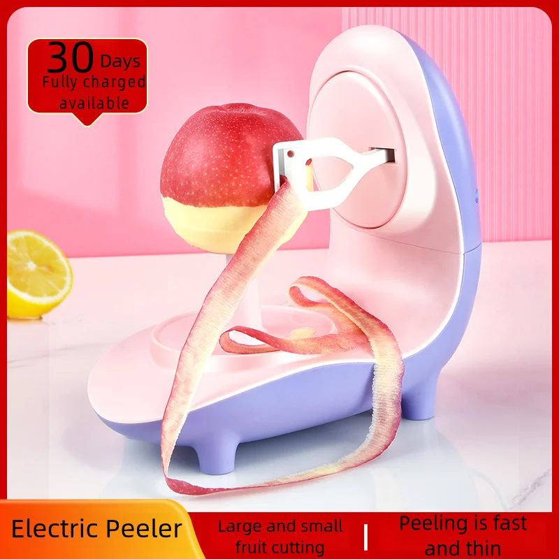 Electric Potato Peeler Automatic Rotating Fruits Vegetables Cutter Steel Electric Peeler For Fruit Rechargeable Vegetables