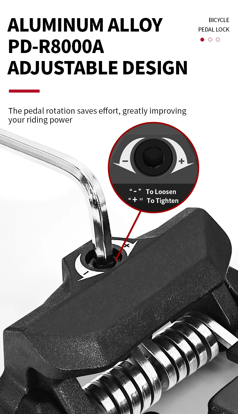 BUCKLOS Fahrrad Selbstsichernde Pedale für Spd Sl System Rennrad Pedal Hochfeste Rennrad Klickpedale für SHIMANO – Detail 8