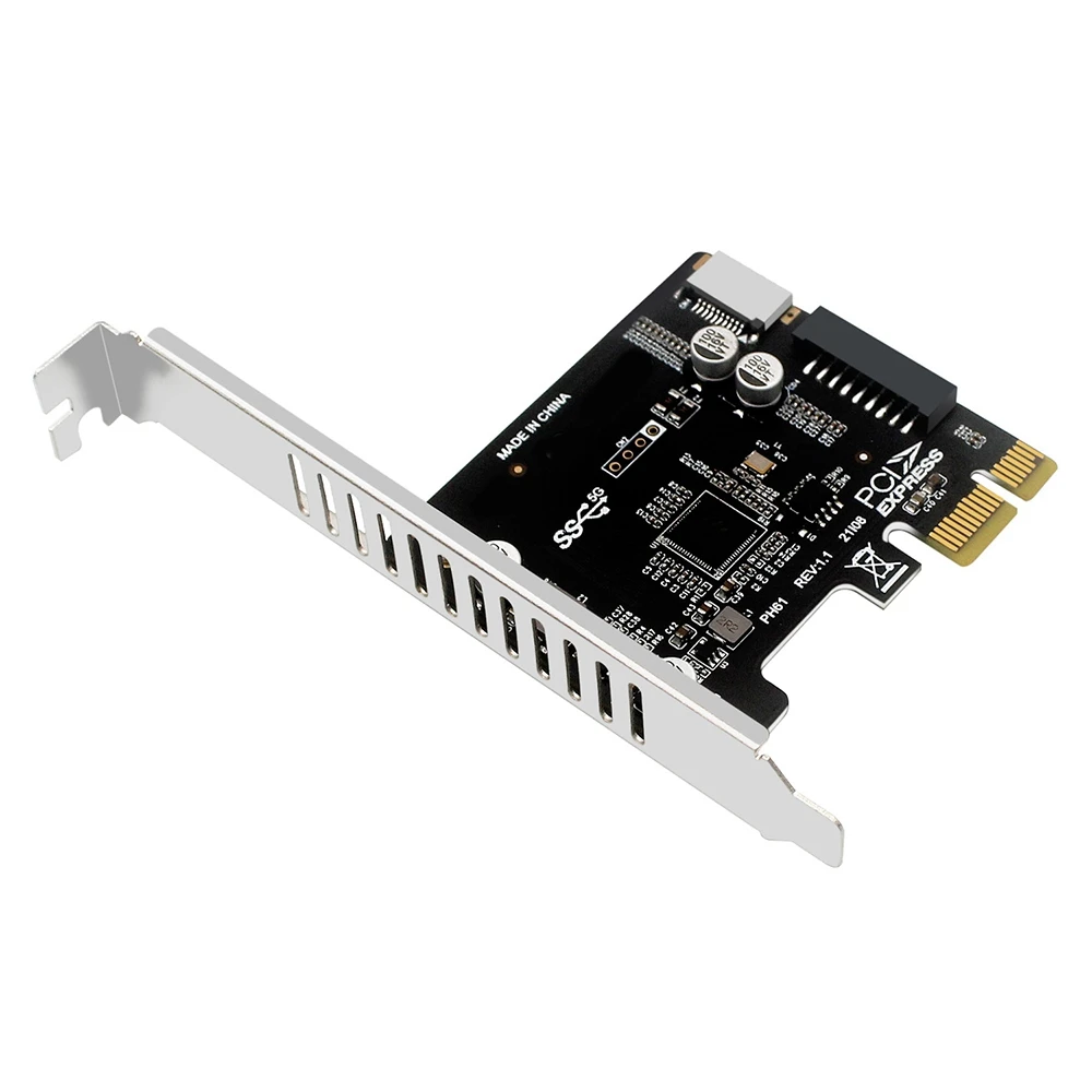 

Pci Express Card Pcie to USB3 Type-E Front Type-C 19P Expansion Card Compatible Pci-E X1 X4 X8 X16 Interface