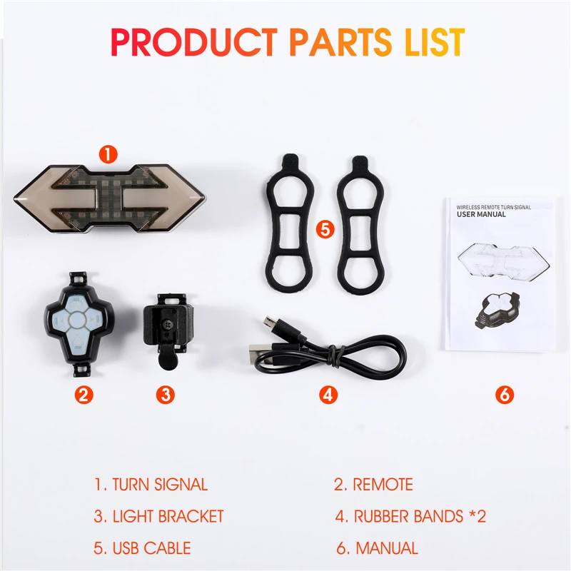 WEST BIKING Bike Turn Signal Light Remote Control Direction Indicator With Horn MTB USB Rechargeable Lamp Cycling Taillight