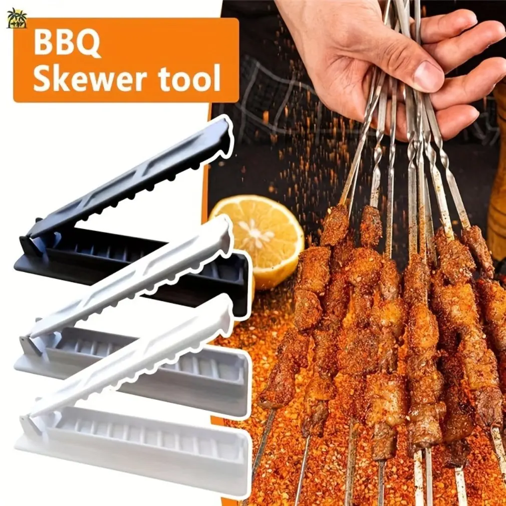 New Single Row Kebab MakerBBQ Meat Skewer Machine Kebab Press Maker Reusable Skewer Maker Preparation BBQ Tools Kitchen Gadget