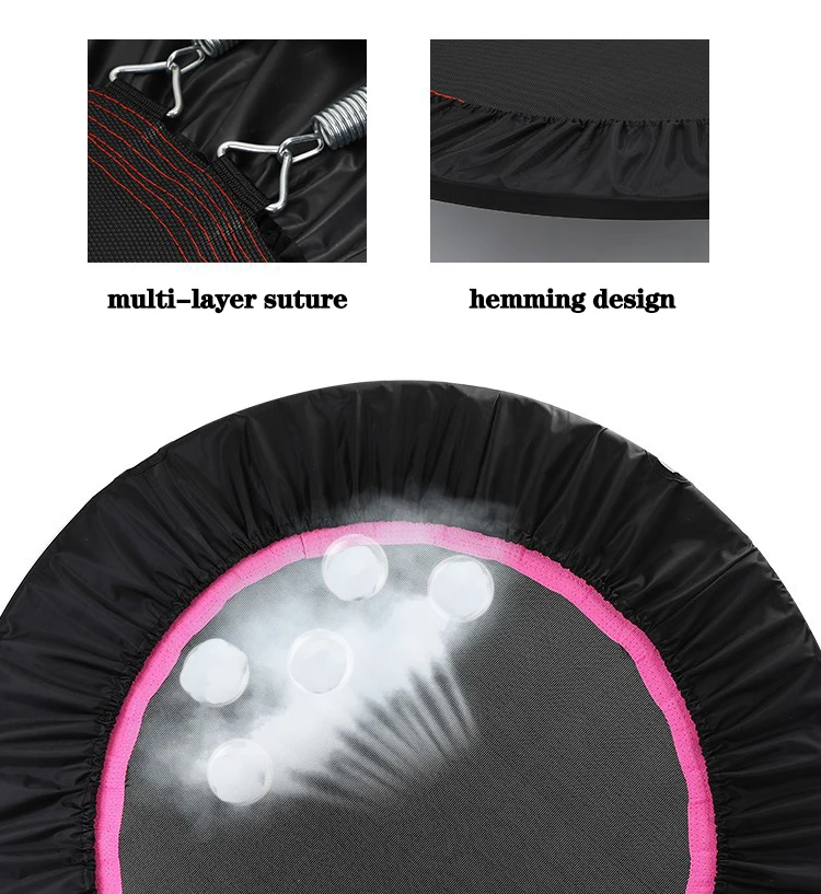 Trampoline Jumping Cardio Training for Adults and Kids, Outdoor and Indoor Fitness, Home Gym Exercise, Foldable with Hemming