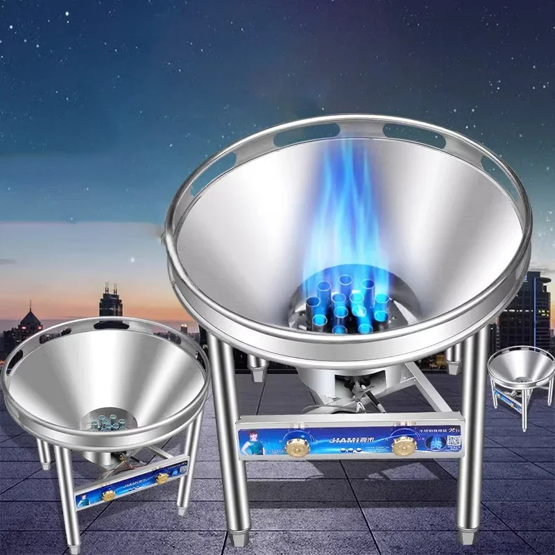 Stainless Steel Large Pot Stove Commercial Banquet Gas Stove High Pressure Fierce Fire Stove Single Cooktop Liquefied Gas Cooker 3