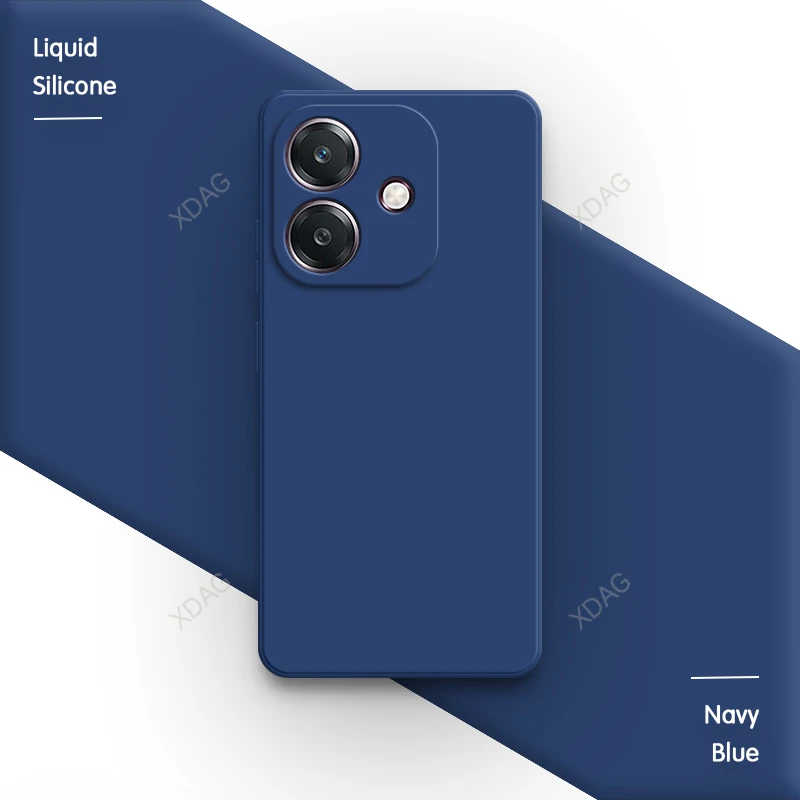 Classic Liquid Silicone Phone Case with Camera Protection - Skin-Friendly Fashion Back Cover