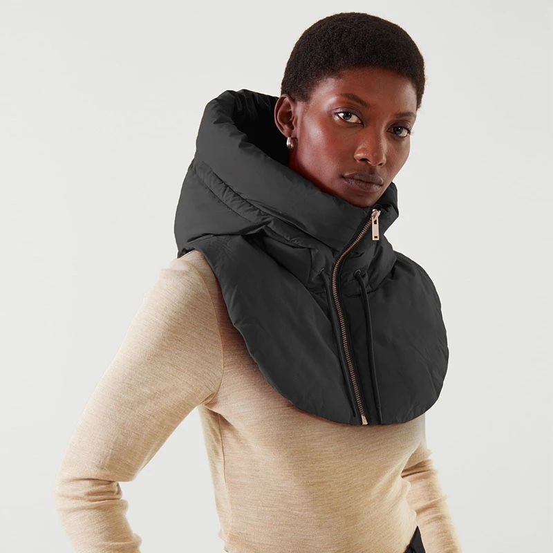 Women Solid Autumn Winter Vest Jacket Coat Neckline Sleeveless Short Jackets Warm Zipper Front Outfit Casual Zipper Up Outerwear
