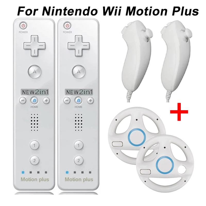 Telecomando Motion Plus Per Console Wii Gamepad Wireless Con Volante Per Nintendo Wii U Controllo Giochi