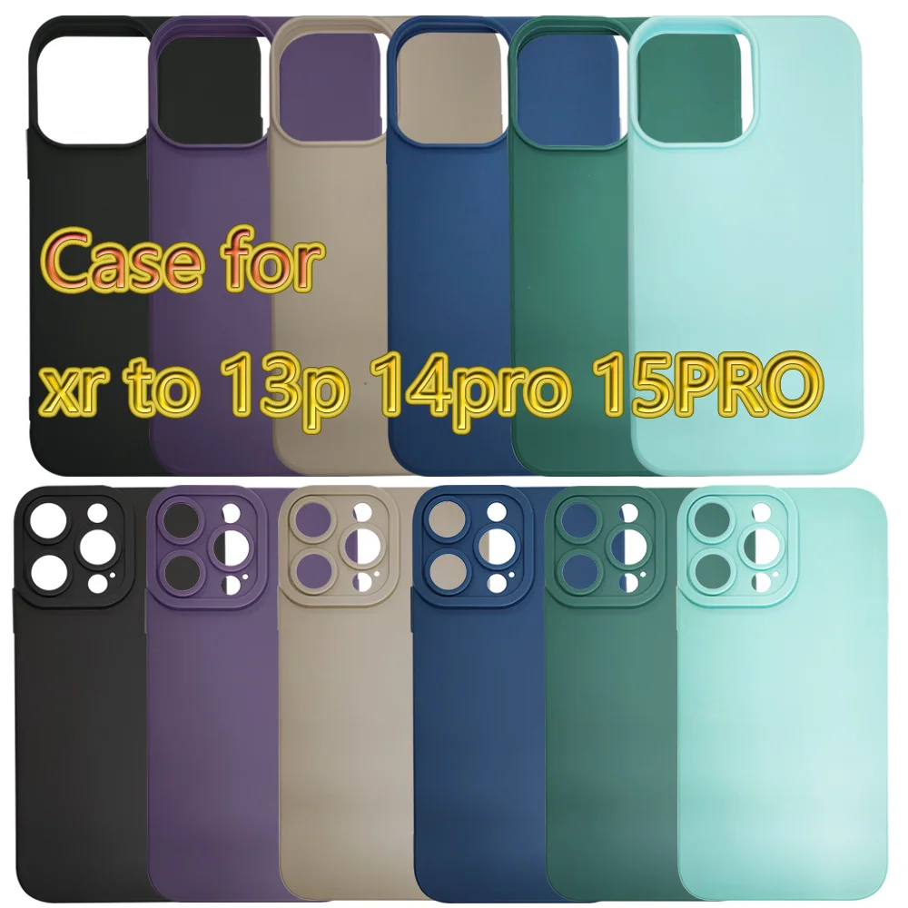 DIY　iPhoneXR⇒iPhone15Pro　　 専用PUKA様 For iPhone XR To 13Pro XR Diy 13 14 15 Pro Silicone Matte