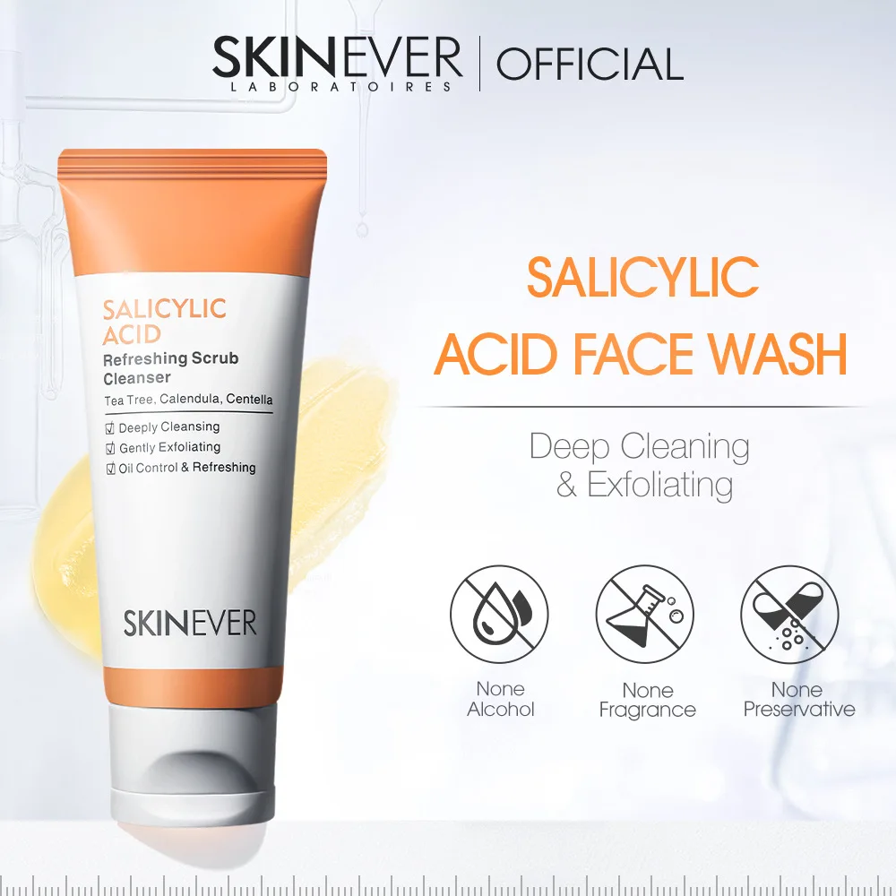 Salicylic Acid Facial Cleanser Deep Cleansing and Moisturizing To Reduce Blackheads Clean and Refreshing Foam Facial Cleanser 6