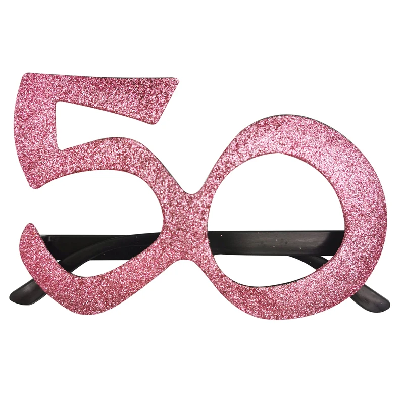 Occhiali Festa 50° Compleanno - Set 6 Pezzi Con Brillantini, 3D, Per Decorazione - Foto 5