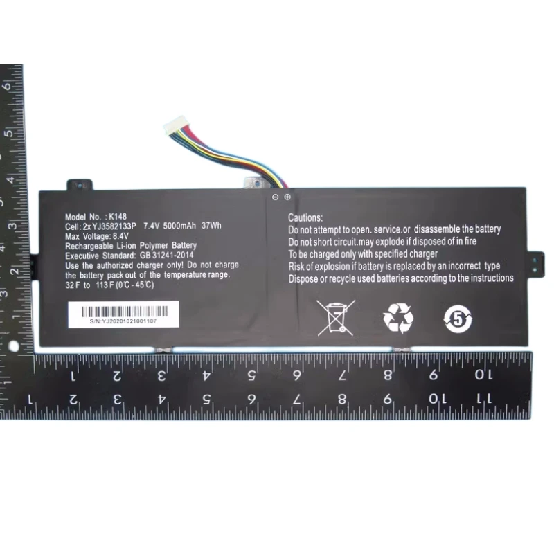Bateria do Portátil para Teclast f7 Plus U3285131p2s Yj3582133p U3285131pv-2s Vinga Iron S140 Vastking K148 2x Tablet - Imagem 4