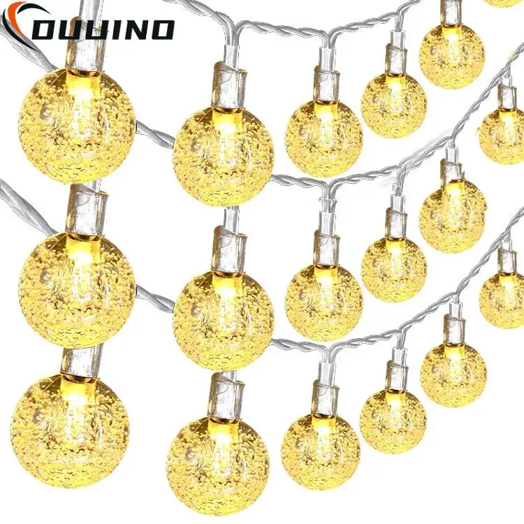 1.5M 3M 6M Led Crystal Ball Garland String Lights Flash Indoor Holiday Lamp 10/20/40 Led Fairy Lights Batteria/Usb Operated