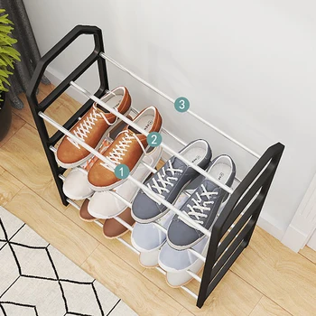 4 Floor Assembly Creative Home Shoe Rack Dormitory Door Storage Rack Storage Shoe Cabinet Components Home Supplies 2