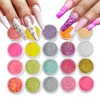 1oz Nail Acrylic Powder Mixed Hexagon Chunky Glitter Sequins For Nail Extended Builder Sculpture Gel Polish Acrylic Powder 4