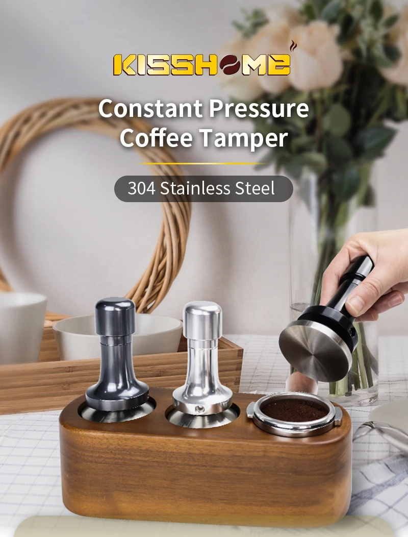 Konstant druck Kaffee manipulation elastizität einstellbarer Pulver hammer 51mm/53mm/57mm/58mm/58,35mm Kaffee zubehör Barista-Werkzeuge – Detail 1