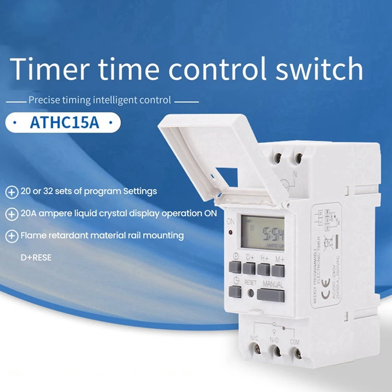 FUFU Professional Timer Time Control Switchathc15 20A 30A Automatic Timing Rail Installation