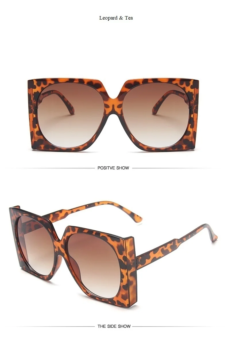 Oversized Square Sunglasses For Women Vintage Style Gradient Shades_voghion.com