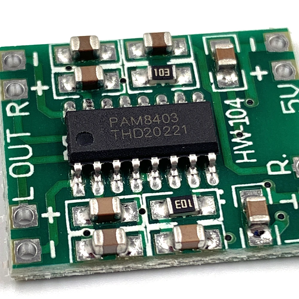 Miniature Digital Power Amplifier Board 2 3w Class D Pam8403 Power Amplifier Module Diy 2.5 5v Can Be Powered By Usb