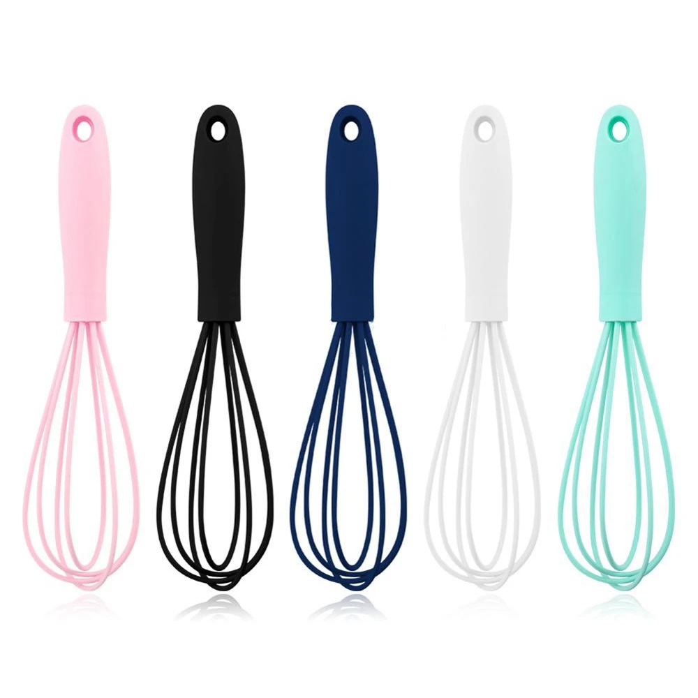 Multifunctional Rotary Manual Egg Beater Mixer Mini Plastic Kitchen Egg Whisk Bake Tool Agitator Silicone Eco-Friendly