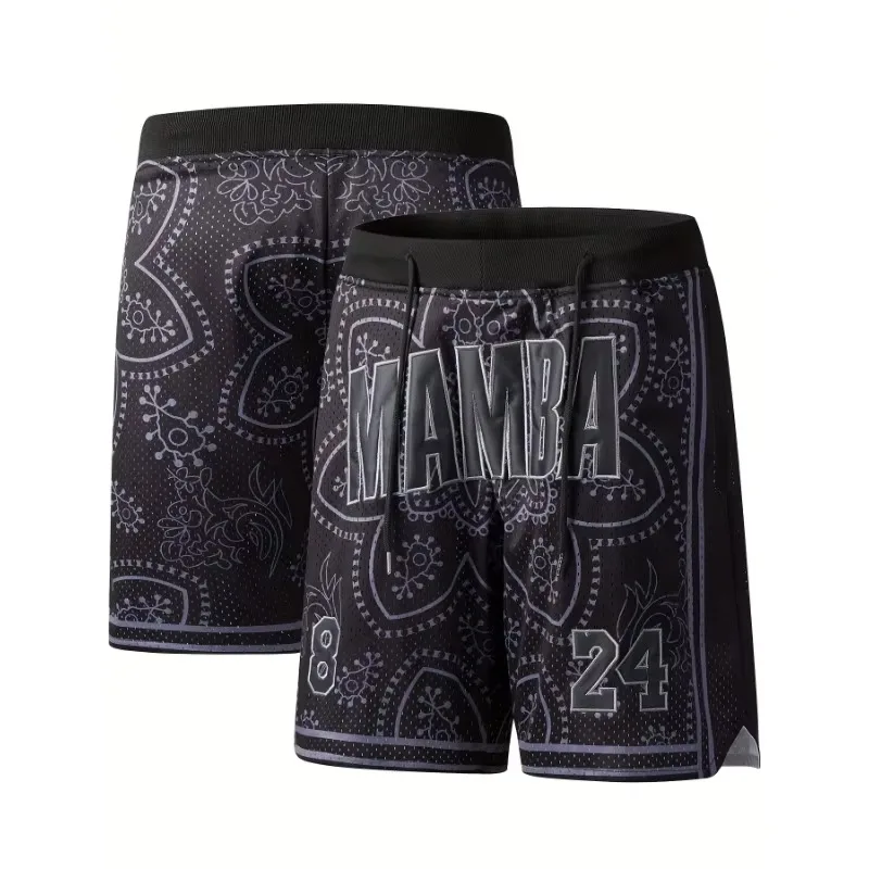 Sports Shorts Men's Basketball Shorts Breathable Mesh Drawstring Outdoor Sports and Fitness Casual Pants