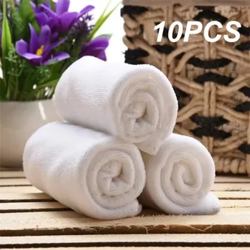 White Microfiber Face Towels Set 1