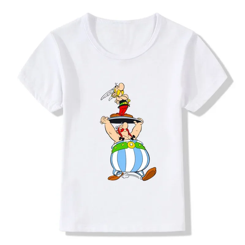 The Adventures of Asterix And Obelix Cartoon Print Funny Boys T shirt Kids T Shirt Summer Casual Baby Girls Clothes Tops,HKP5448 3