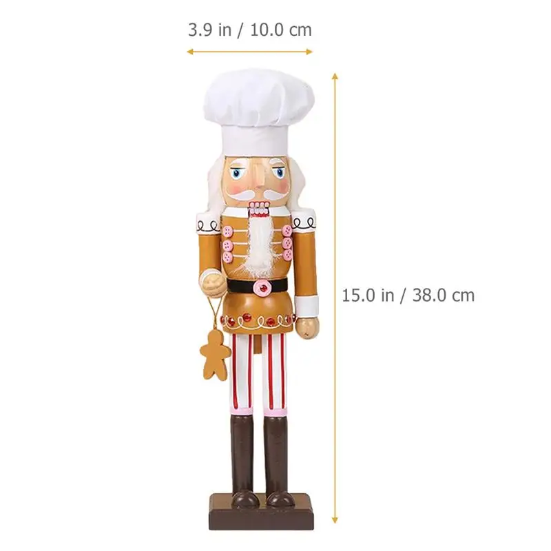 

Рождественский гайковерт, шеф-повар, металлический деревянный гайковерт, украшение для новогодвечерние, рождественские украшения для дома