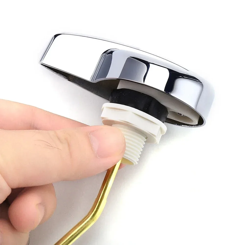 1Pc Universal Toilet Tank Flush Lever Chrome Finish Toilet Lever Handle Bathroom Accessories
