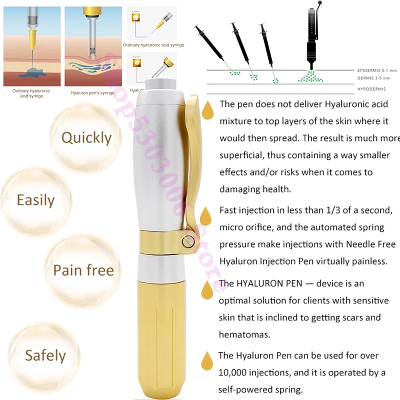 0.3/0.5ML Hyaluronic Acid Pen Tattoo Pen Safely Lip Injection Filler Collagen Instant Lip Plumper Serum Plumper Oil Lips