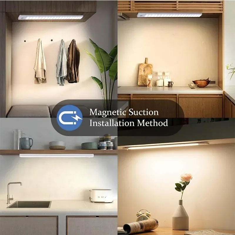 USB Rechargeable Wireless LED Motion Sensor Night Light for Versatile Indoor Illumination