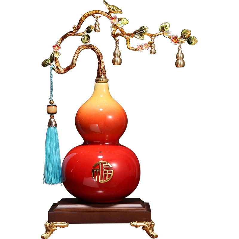 

Украшение в виде тыквы Wufu Lingmen, роскошное новое украшение в китайском стиле для гостиной, фойе, винного шкафа, телевизора, офиса