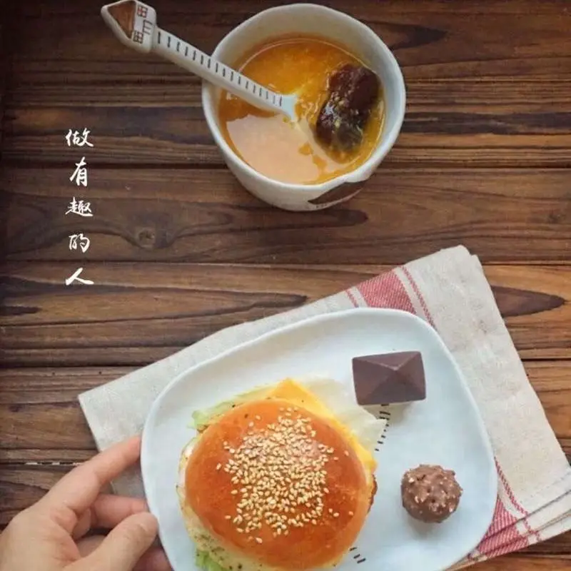 Jingdezhen original coarse pottery small house ceramic tableware household bowl dessert plate spoon Japanese creative housewarmi