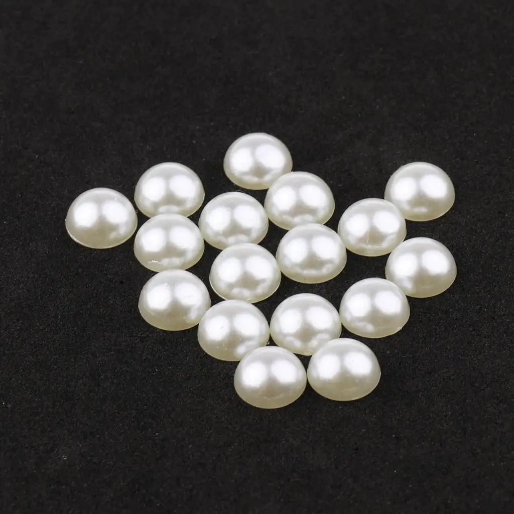 Nair Art용 하프 라운드 플랫백 진주 장식, 500 조각, 8mm, 2-6 팩