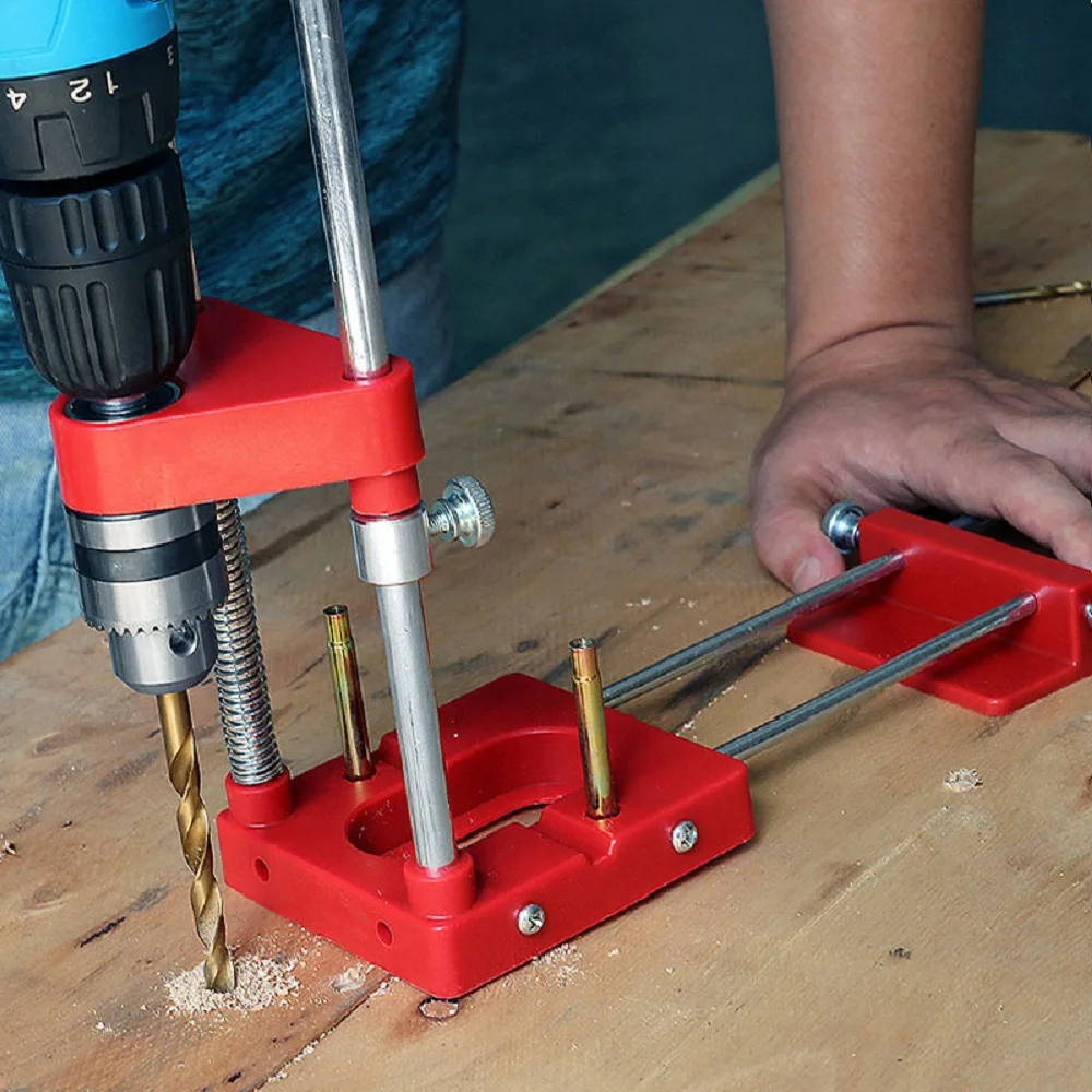 Carpentry Locator Woodworking Drill Locator Holder Woodworking Boring Machinery Wood Accurate Bench Drilling Tools