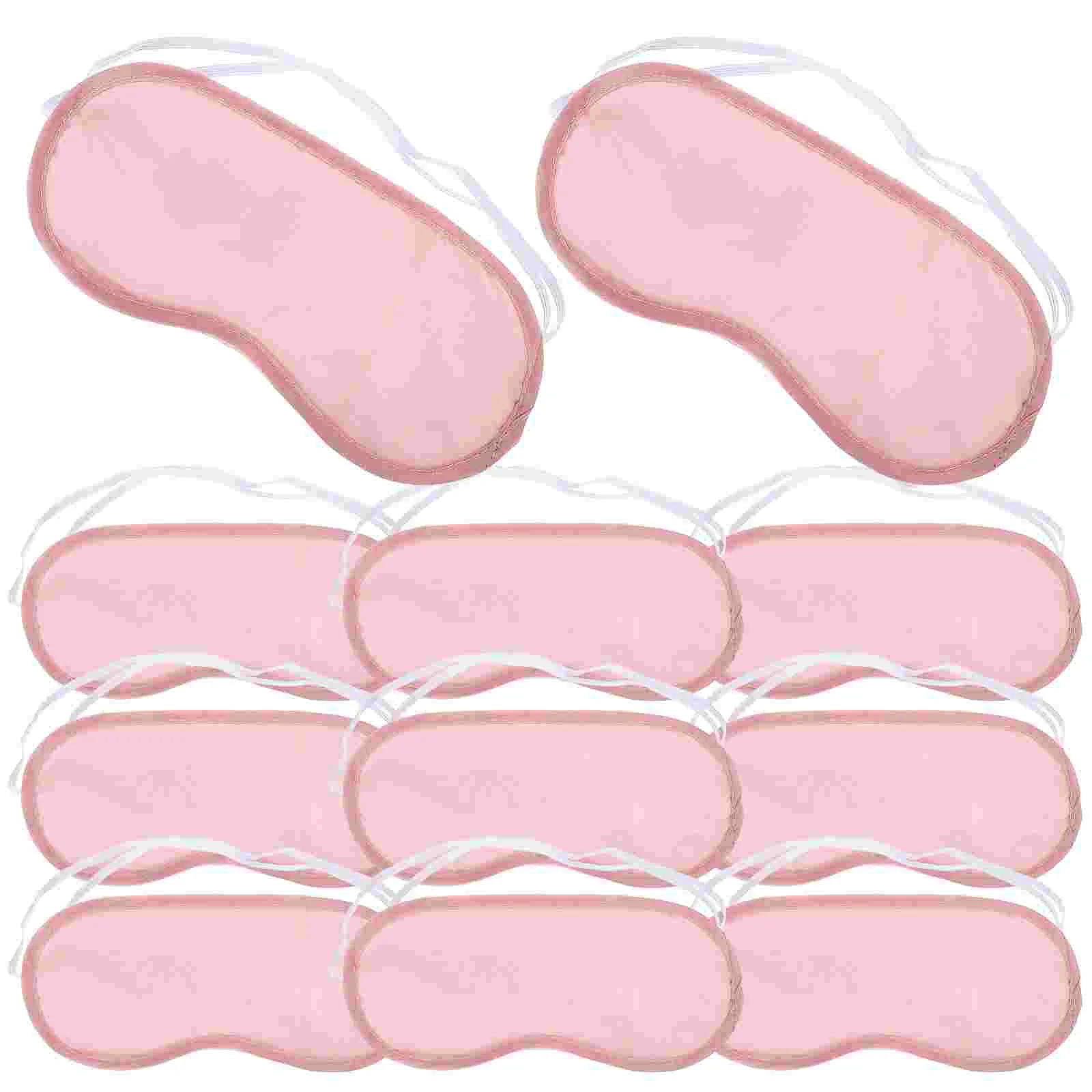 16 Pcs Disposable Eye Mask Masks Cotton for Sleeping Black Face Soft Polyester Men Blindfold Child Ear Buds 3