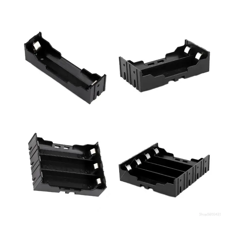 

Compact Battery Box 18650 Battery Holder with Pins Black Batteries Clip Box