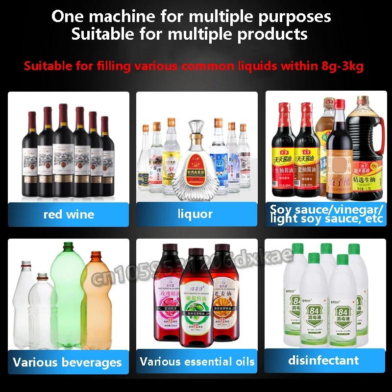 CSY-3200 Weighing Diaphragm Pump Filling Machine Electronic Scale Liquid Filler Oil Water Drink Wine Juice 10ml-3000ml