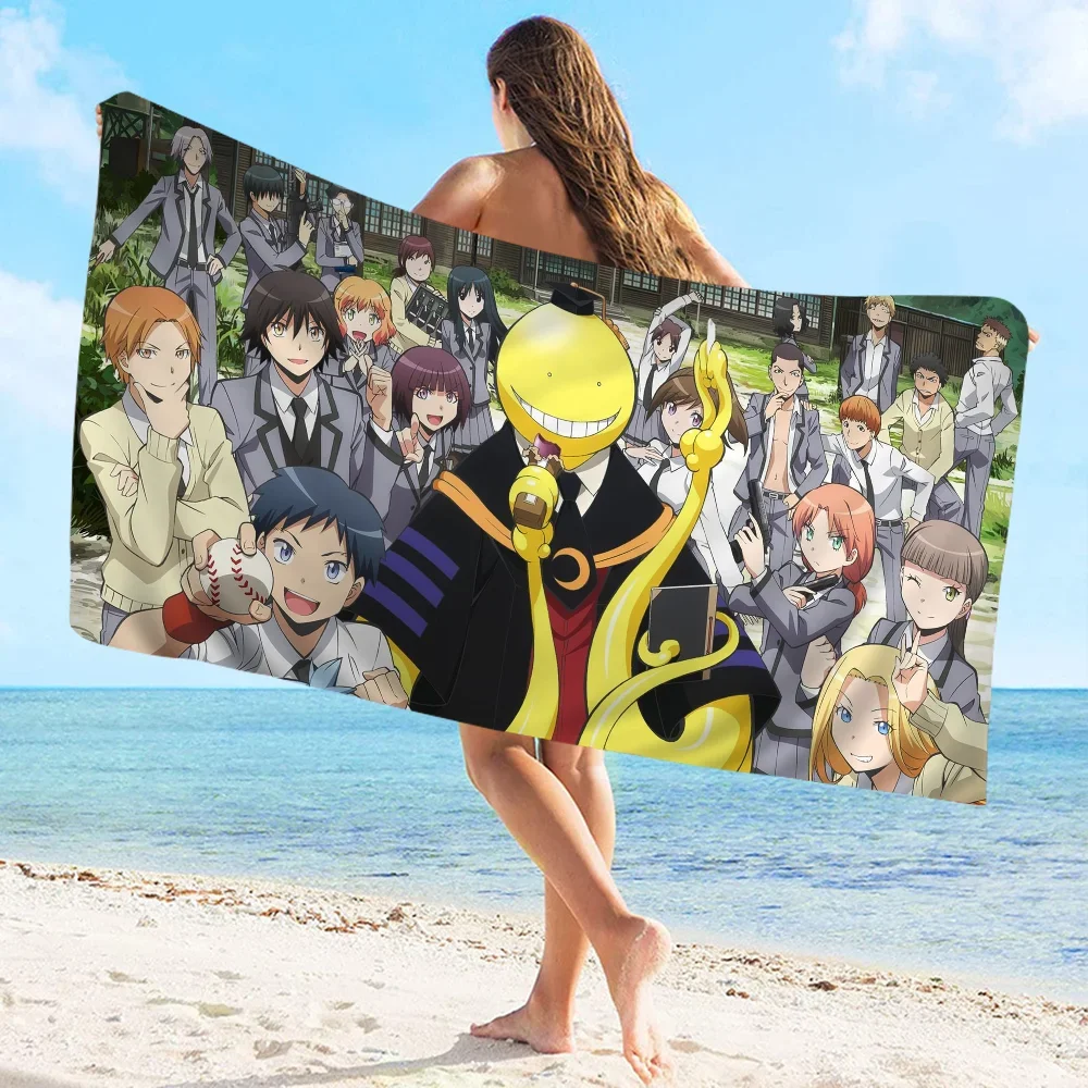 A-Assassination C-Classroom Bath Towel Microfiber Soft Water Absorbing Breathable For Girl Kids Decorative Cartoon Beach Towel 2