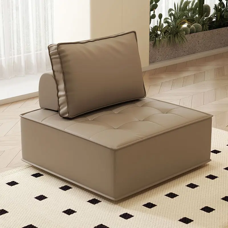 Single Person Cozy Lounge Fabric Sofa Set For Compact Urban Apartment Rental Bedroom Space Saving Trendy Relaxation Furniture