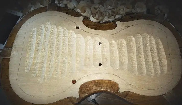 over 30 years All European Wood Violin 4/4 Guarneri 1743 professional Handmade white embryo unfinished violin Ebony Fingerboard